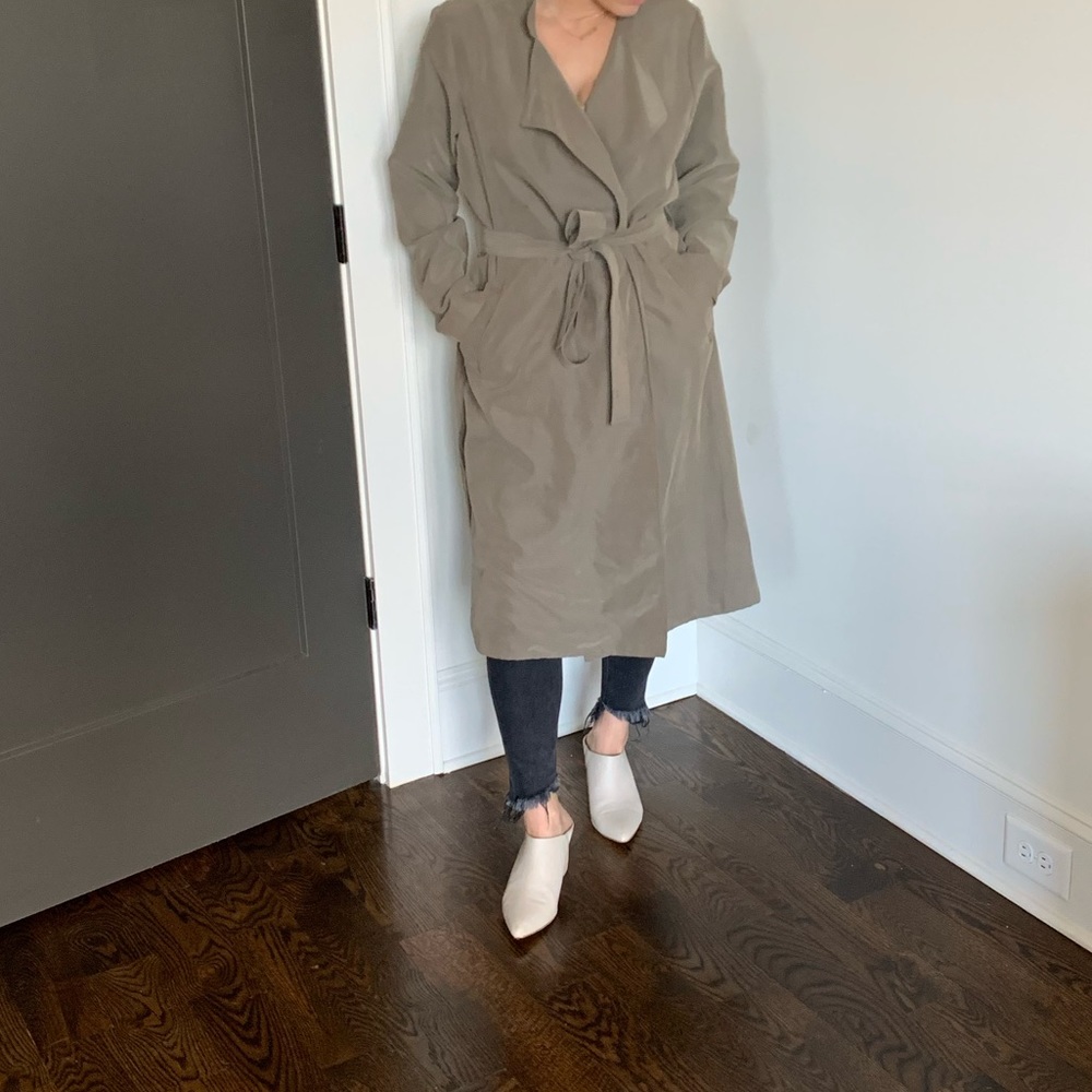 American Apparel Green Trench Coat